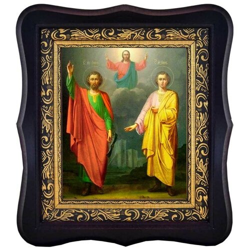 Флор (Фрол) и Лавр Святые мученики. Икона на холсте. икона святые флор и лавр в раме 8х11