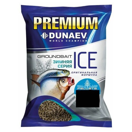 прикормка ice premium 0 9 кг dunaev мотыль Прикормка DUNAEV iCE-PELLETS 0.9кг, 4мм Универсальная