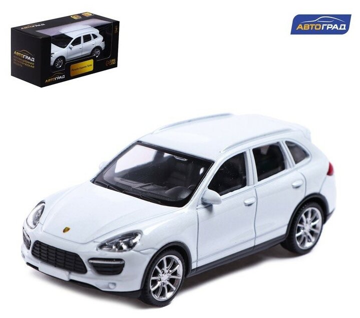 Машина металлическая Автоград Porsche Cayenne Turbo, 1:43, цвет белый (444012)