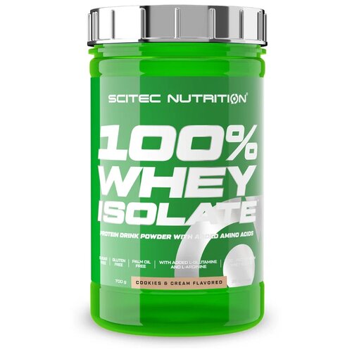 Протеин Scitec Nutrition 100% Whey Isolate, 700 гр., печенье-крем scitec nutrition 100% whey isolate 700 гр тоффи