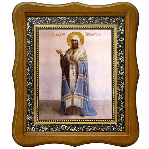 святитель феодор архиепископ ростовский икона на доске 7 13 см Феодор, архиепископ Ростовский, святитель. Икона на холсте.