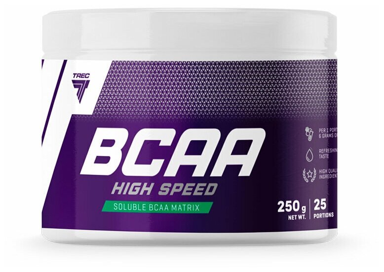 BCAA спорт питание порошок 250 гр, Trec Nutrition BCAA 2:1:1 High Speed, вишня-грейпфрут