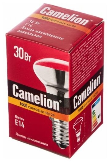 Лампа накаливания зеркальная - MIC Camelion 30/R39/FR/E14