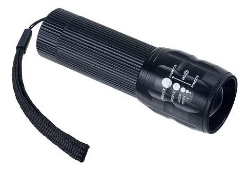 Фонарь PERFEO LT-004 120lm, 1LED, zoom, 3xAAA, черный