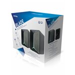 Компьютерные колонки SmartBuy BLADE, 6 Вт, RGB-подсветка, USB (SBA-4215), черный/серый - изображение