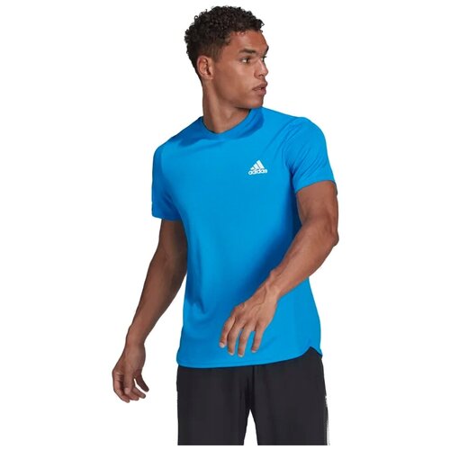 Футболка спортивная adidas, размер s, синий футболка adidas размер s синий