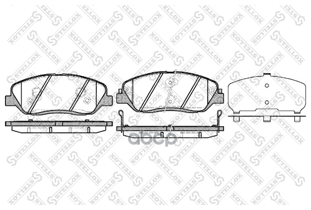 001 092b-Sx_=1226 02 [581014du00] ! Колодки Дисковые П Hyundai Santa Fe 2.2crdi/2.7 Stellox арт. 001092BSX