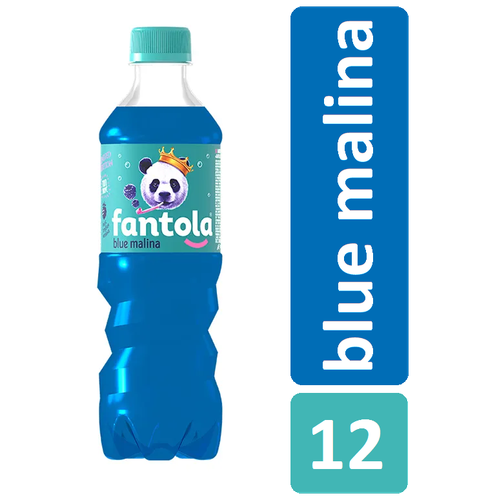 Газированный напиток Fantola "Blue Malina" (Фантола Голубая Малина), лимонад, 12 шт по 0,5 л, пэт