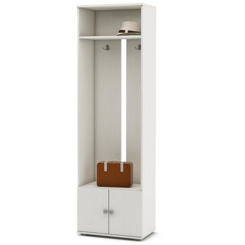 Обувница с вешалкой МФ Владимир Тунис корпусфасад белое дерево 10658₽