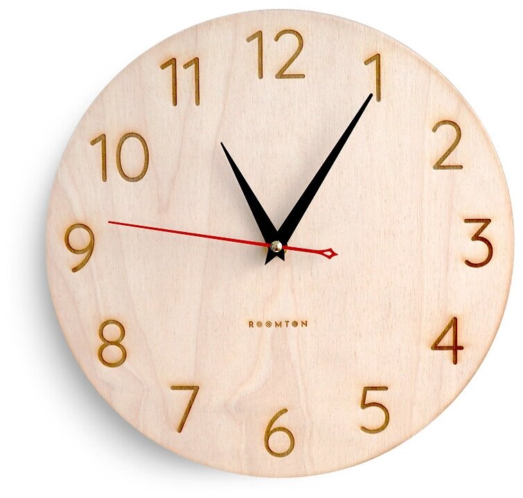 фото Часы настенные деревянные "Модерн" 30 см бесшумные, на кухню, в гостиную, для раскрашивания