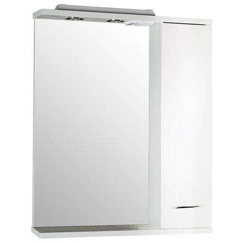 Зеркальный шкаф АСБ-Мебель Альфа 650 мм с подсветкой белый