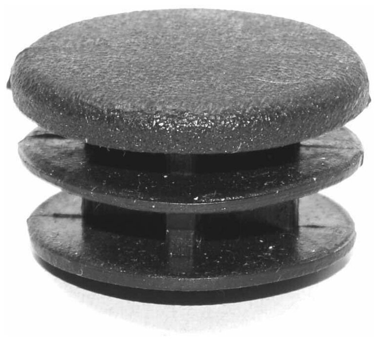 Заглушка Д 22 мм пластиковая круглая для труб диаметр D 22мм (10шт) черная для ножек стула - фотография № 3