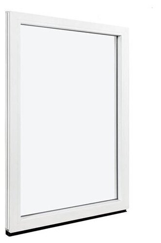 Глухое одностворчатое окно (ШхВ) 1100х450 мм. (110х45см.) Экологичный профиль KRAUSS - 58 мм. Стеклопакет в 2 стекла - 24 мм.