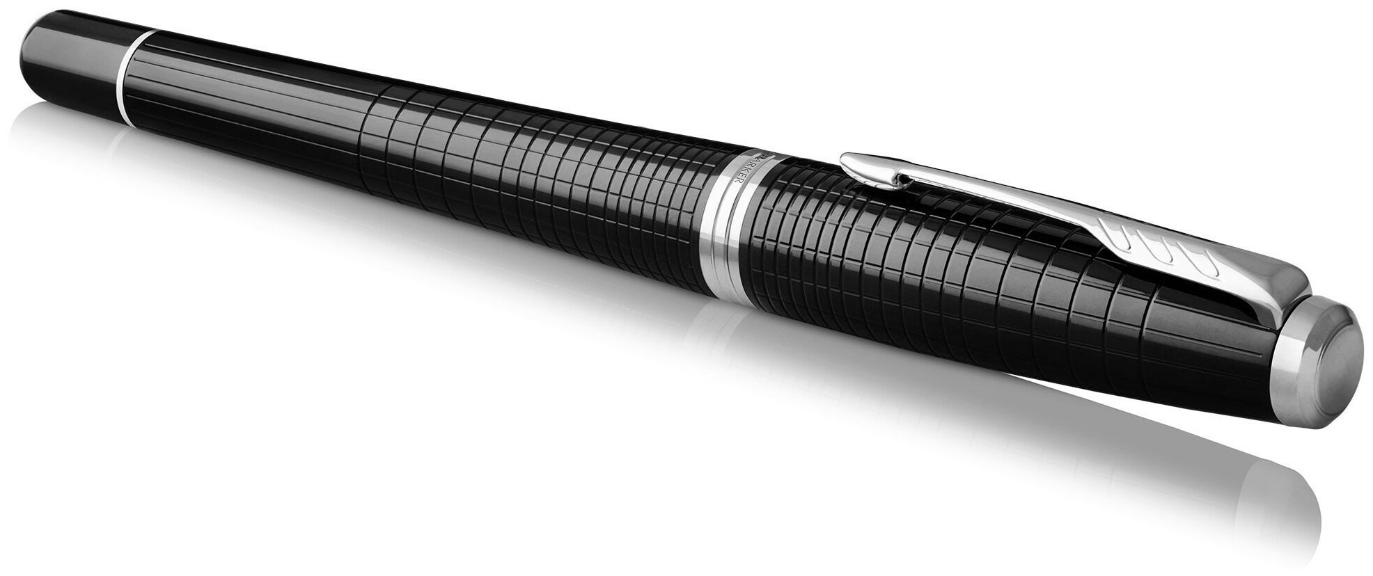 Parker urban premium ebony metal chiselled fountain pen