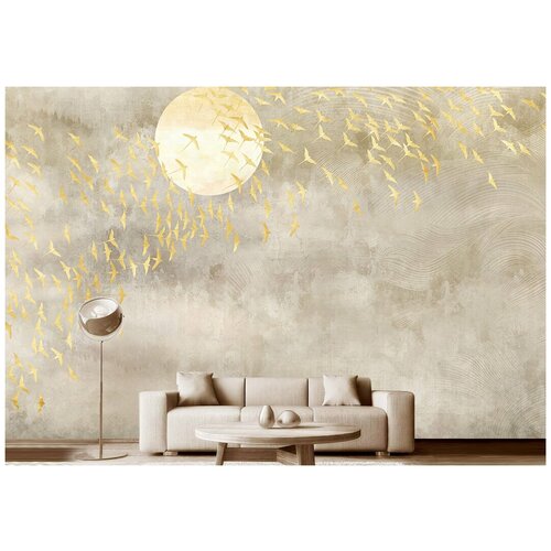 Фотообои на стену флизелиновые Модный Дом Цветочная луна 400x260 см (ШxВ), в спальню, гостиную