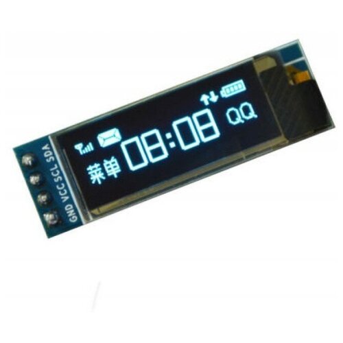 OLED дисплей 0.91 128x32, I2C синий