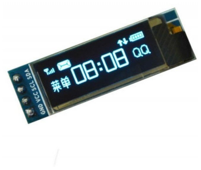 OLED дисплей 0.91" 128x32 I2C синий