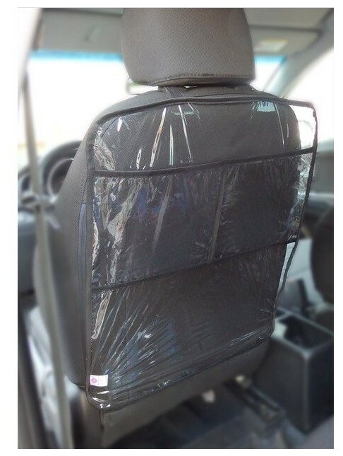 Защитная накидка на спинку переднего сиденья автомобиля ПВХ Карманы