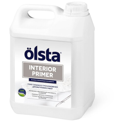 Грунтовка укрепляющая Olsta Interior Primer, 5 кг, 5 л, бесцветный