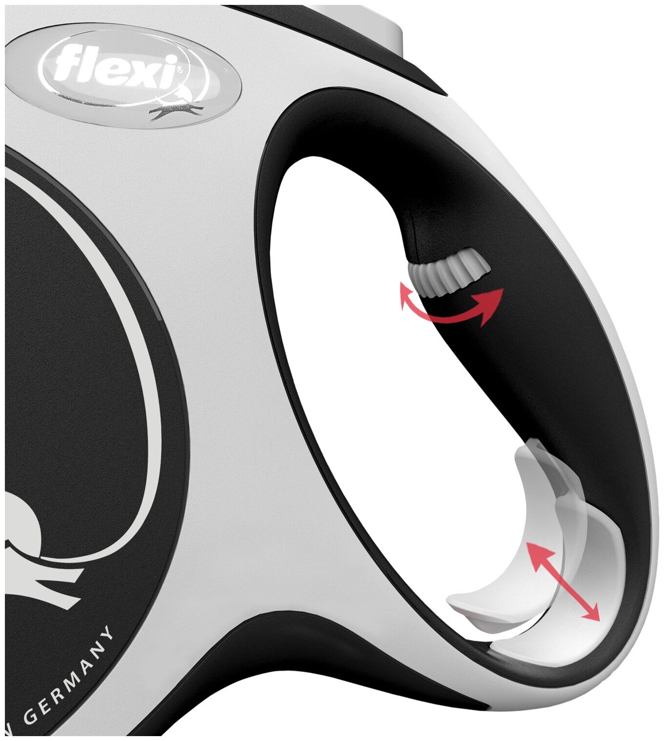 Flexi рулетка NEW LINE Comfort M (до 25 кг) лента 5 м серый/черный, 1 шт