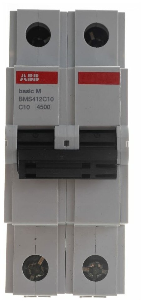 Basic M 2CDS642041R0104 Автоматический выключатель двухполюсный 10А (4.5 кА, C) ABB - фото №2