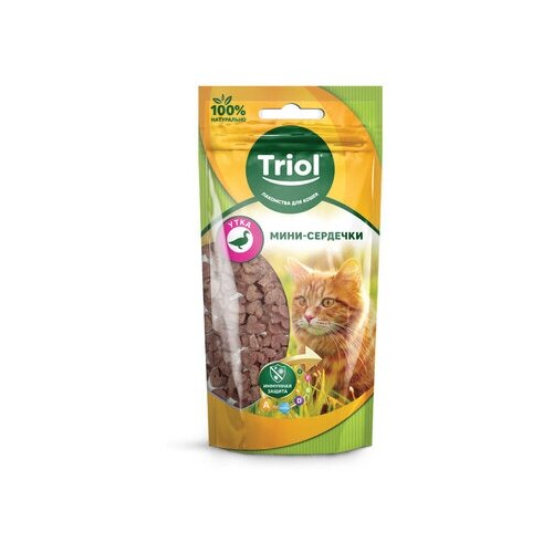 Triol (лакомства) Мини-сердечки из утки для кошек 40г 20171023 0,04 кг 42695 (9 шт)