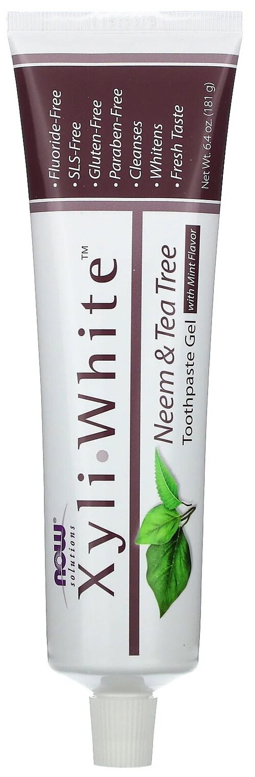 Зубная гель паста Now Foods Solutions XyliWhite ним и чайное дерево мята 181 гр.