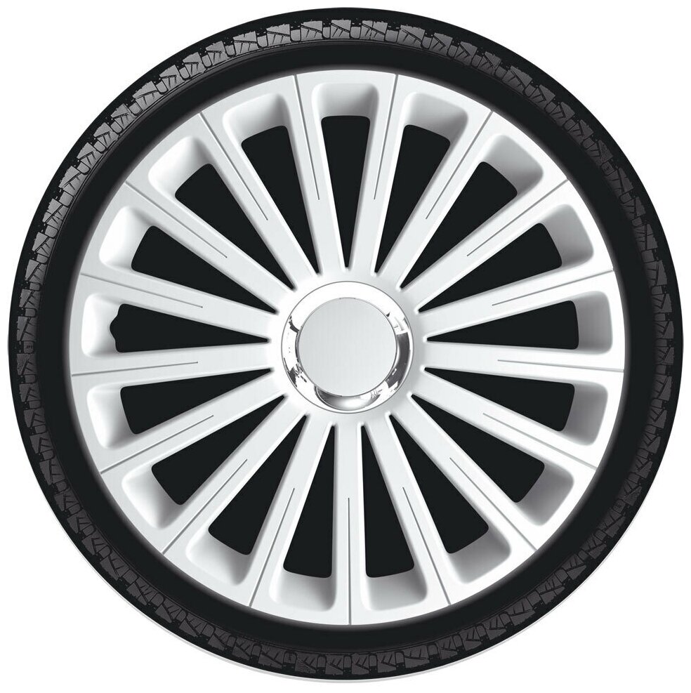 Автомобильные колпаки на диски Argo радикал про white R13", в комплекте 4 колпака