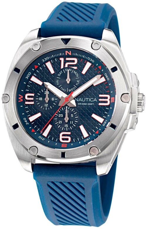 Наручные часы NAUTICA Multifunction, синий, серебряный