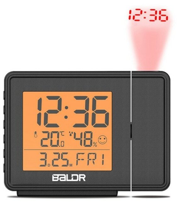 BALDR B0367STHR часы проекционные черный