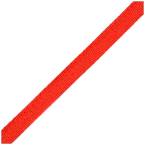 Тесьма киперная, 10 мм x 50 метров, цвет: 010 красный (арт. 08 с-3495)