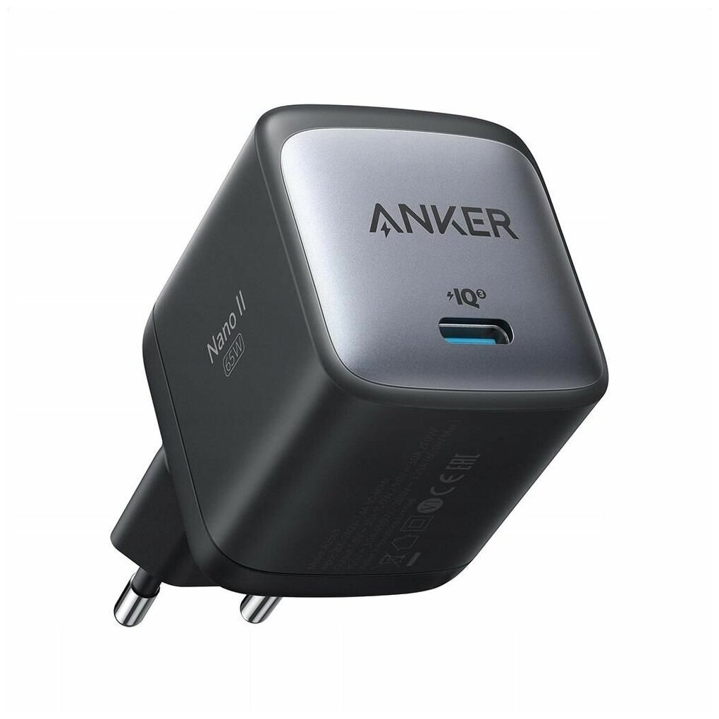 Сетевое зарядное устройство Anker PowerPort Nano II GaN 65W Чёрный