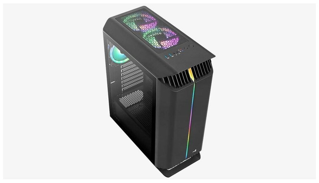 Корпус ATX AEROCOOL Gladiator Duo-G-BK-v1, Midi-Tower, без БП, черный [accm-pb27033.11] - фото №5