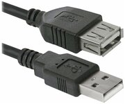 Кабель-удлинитель USB 2.0, 1,8 м, DEFENDER, M-F, для подключения периферии, 87456, 511524