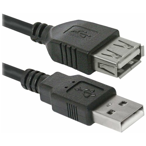 Кабель-удлинитель USB 2.0, комплект 3 шт., 1.8 м, DEFENDER, M-F, для подключения периферии, 87456