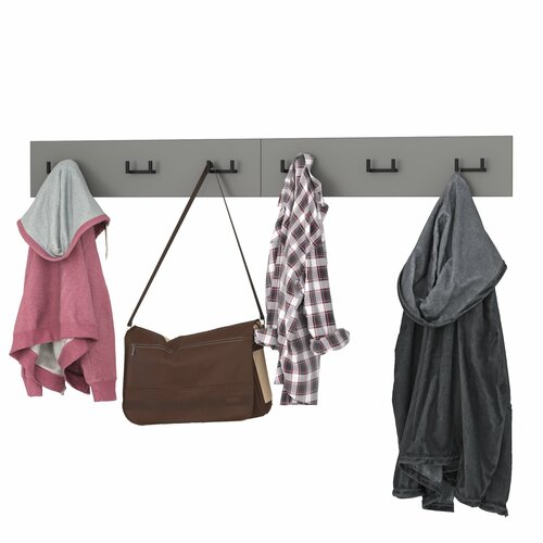 Вешалка Моби Октава на шесть крючков цвет серый графит 2598₽