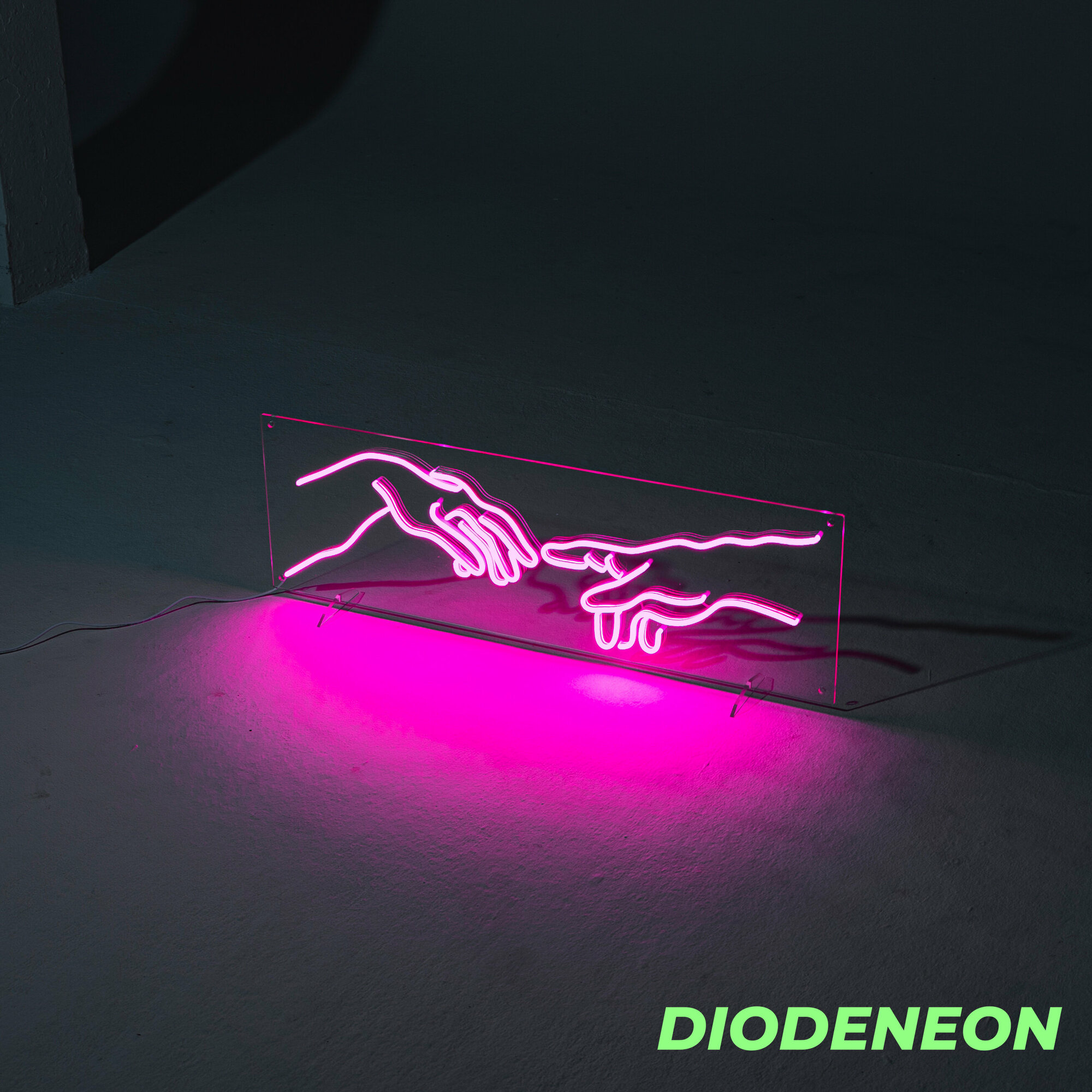 DIODENEON / Неоновая вывеска, светильник - Сотворение 79х25 см, розовый