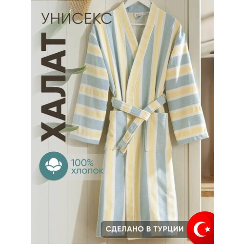 Халат , размер L/XL, синий women s blue mimosa bamboo bathrobe