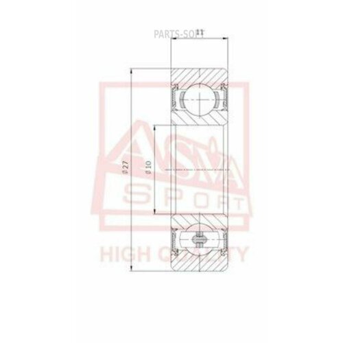 ASVA AB102711 подшипник универсальный 930₽