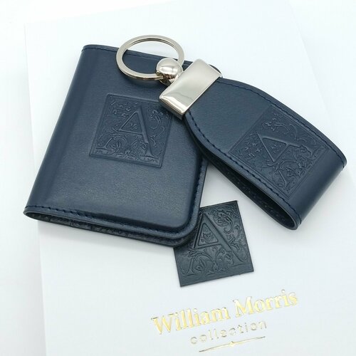 Кошелек William Morris, фактура гладкая, синий