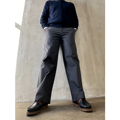 Брюки классические чинос Хорошие брюки широкие оверсайз, размер W34 L32, серый брюки чинос хорошие брюки размер w34 l32 синий