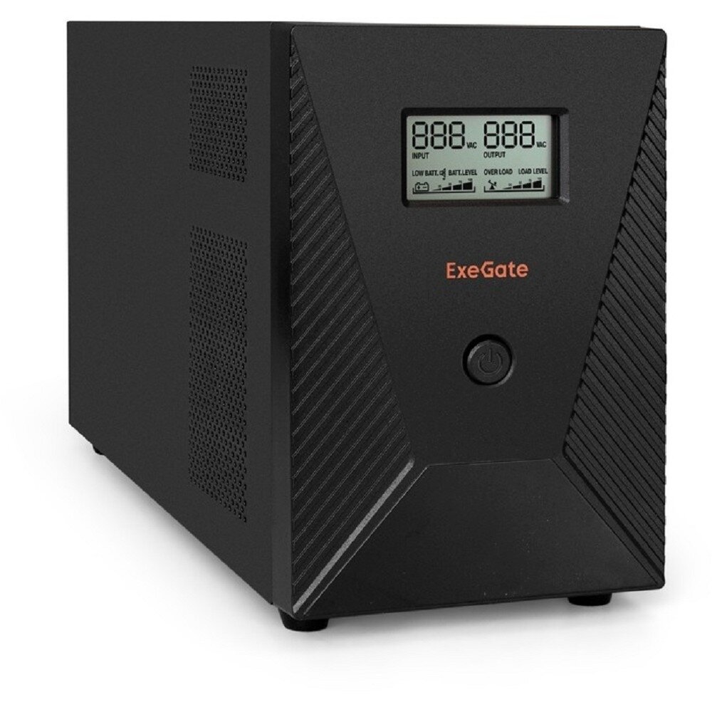 Источник бесперебойного питания Exegate EP287660RUS 3000VA/1800W, LCD, AVR,4*Schuko,RJ45/11,USB, металлич - фото №6