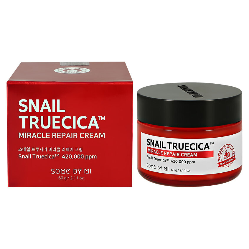 Крем для лица SOME BY MI SNAIL TRUECICA с экстрактами муцина улитки и центеллы азиатской (восстанавливающий) 60 г — фото 1