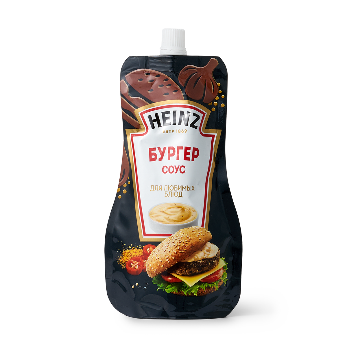 Соус Heinz для бургеров, неострый, дой-пак, 200 грамм, от 0 °C до +25 °C