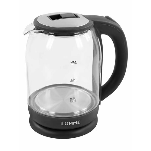 Электрический чайник LUMME LU-163 черный жемчуг стеклянный с подсветкой 2 л 1147₽