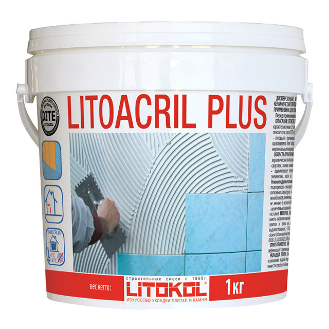 Клей для керам. плитки LITOKOL Litoacril Plus 1кг арт. LAPb/1кг