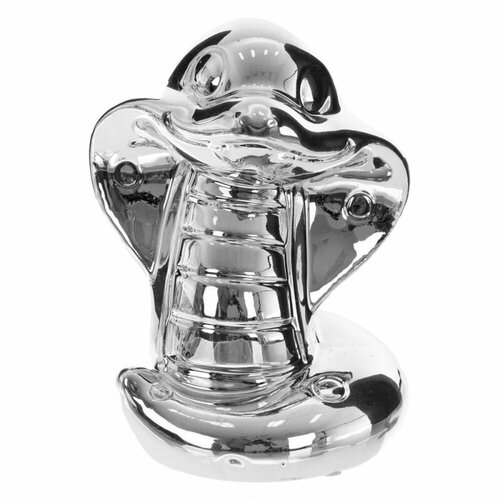 Копилка Змейка символ года 2025, 10,5х9х12,5 см серебряная KSM-809074-сереб