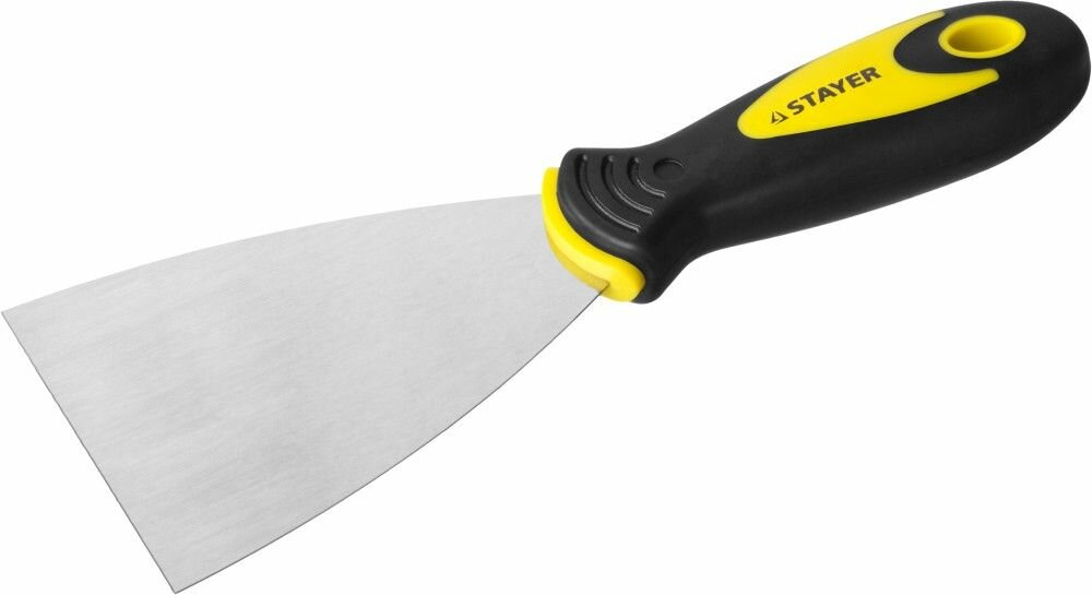 Шпатель STAYER MAXFlat 80 мм профилированное полотно двухкомпонентная ручка нержавеющий 10041-08