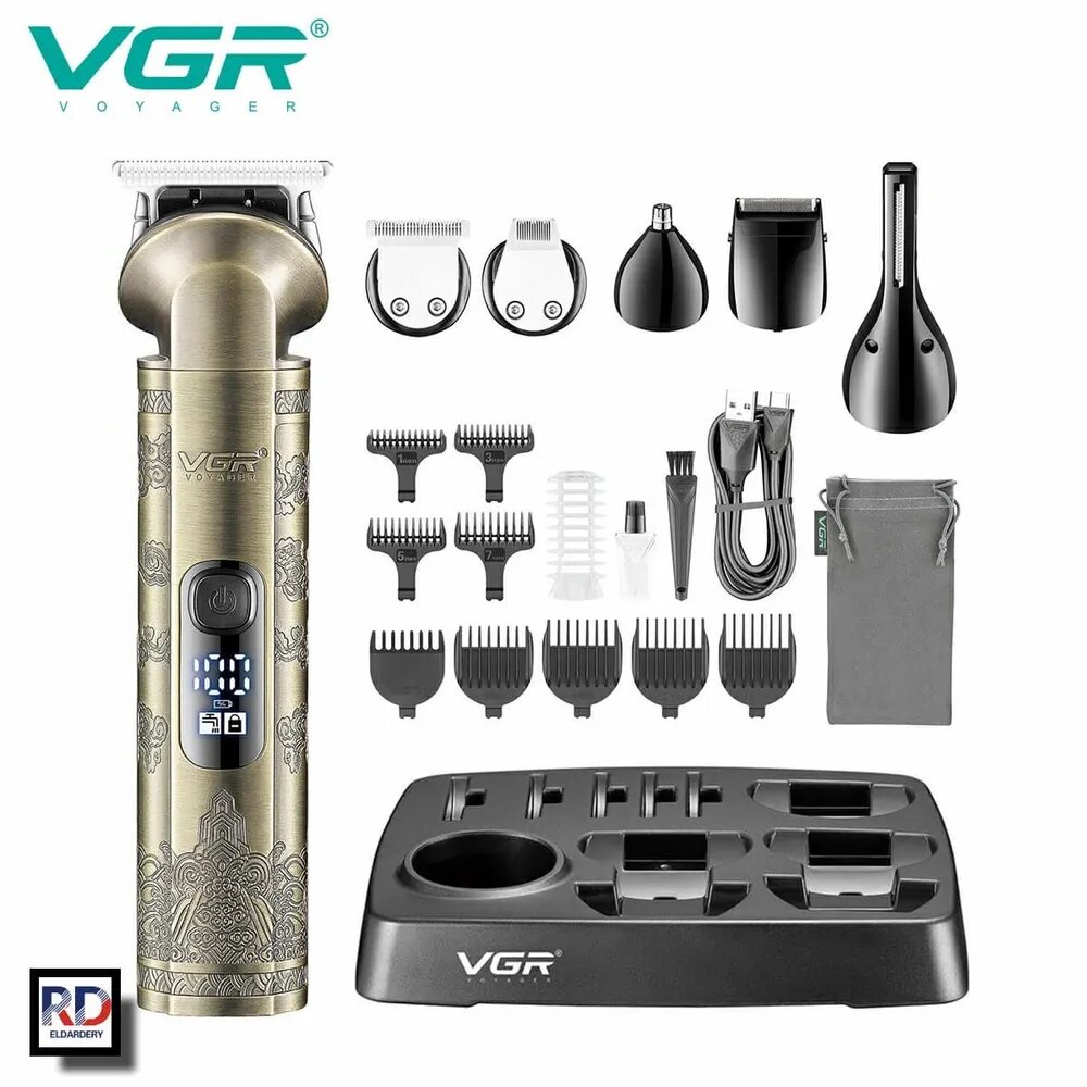Профессиональная машинка и триммер для волос и бороды "VGR" высококачественный