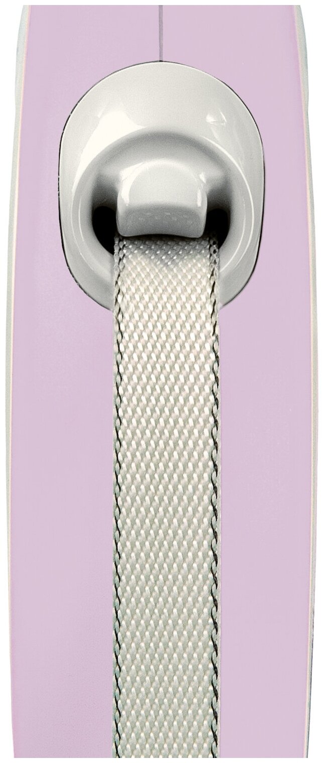 Flexi рулетка NEW LINE Comfort S (до 15 кг) лента 5 м серый/розовый
